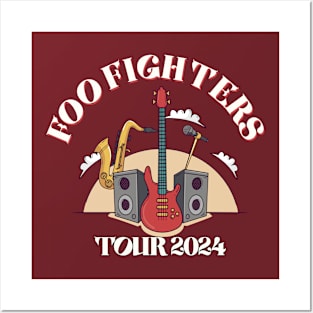 Foo Fighters Tour 2024 T shirt white Posters and Art